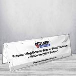 Freestanding Exterior Banner Stand 2000mm x 1000mm (With Banner)
