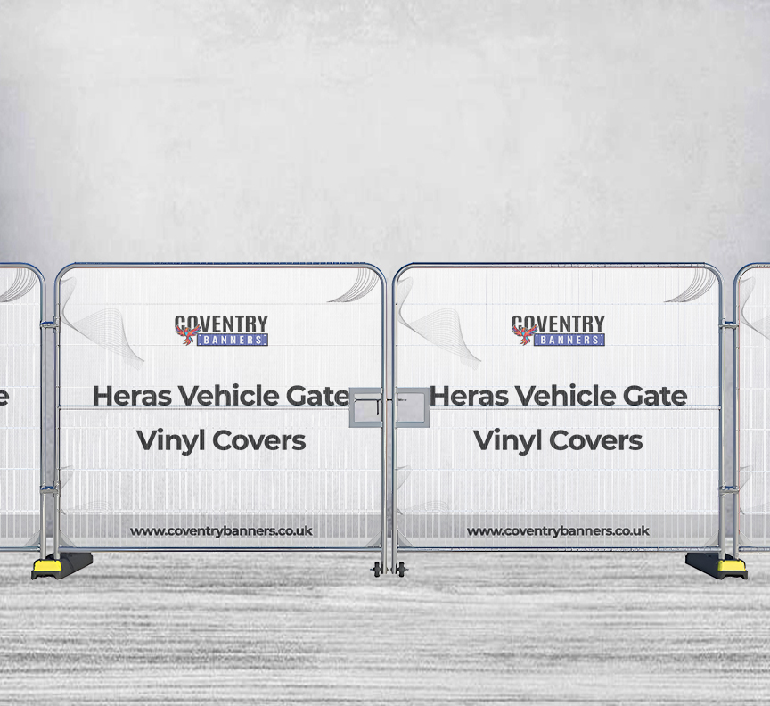 Heras Vehicle Gate Vinyl Covers