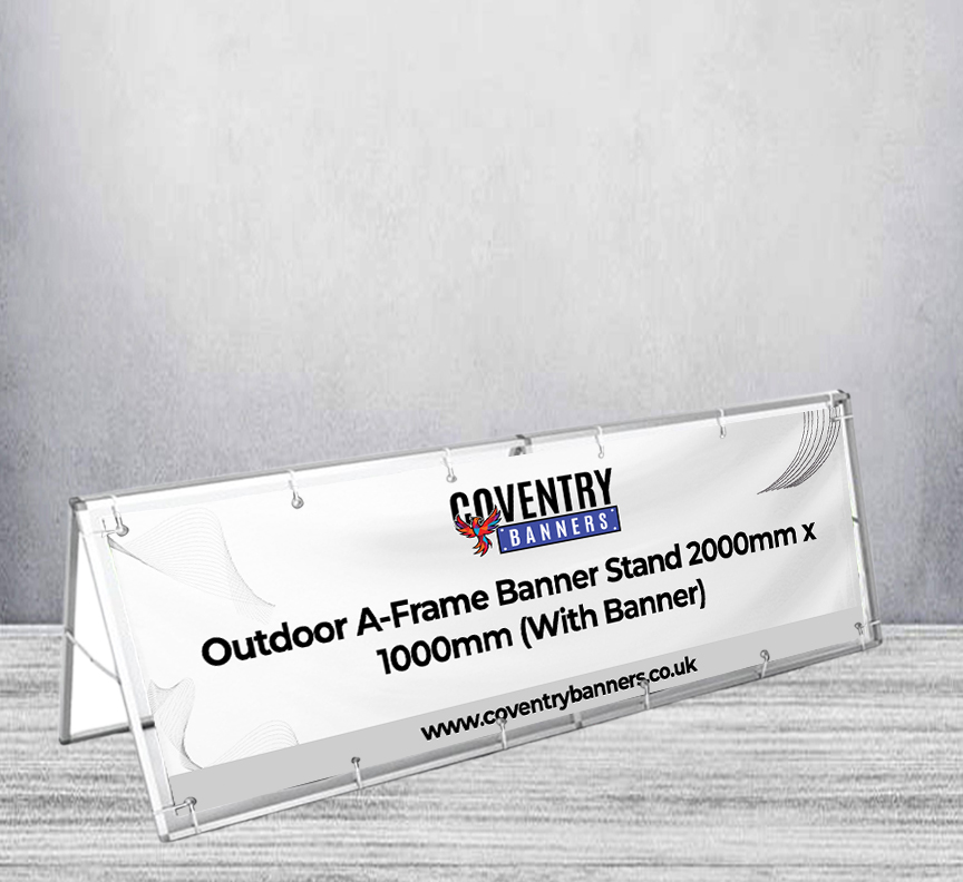 Outdoor A-Frame Banner Stand 2000mm x 1000mm (With Banner)