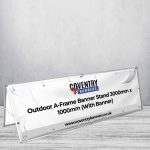 Outdoor A-Frame Banner Stand 3000mm x 1000mm (With Banner)