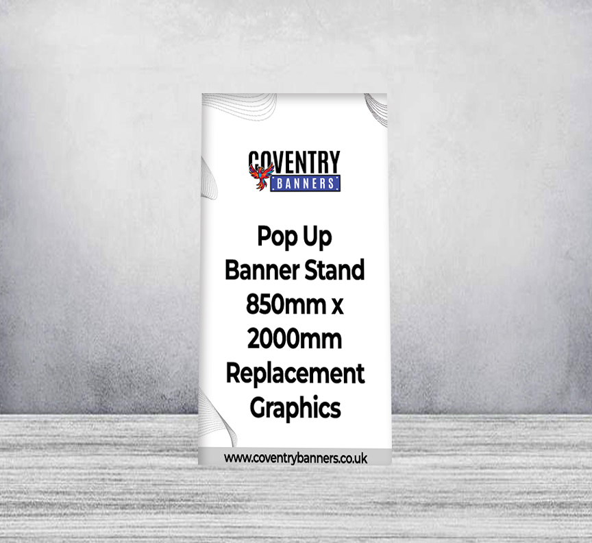 Pop Up Banner Stand 850mm x 2000mm Replacement Graphics
