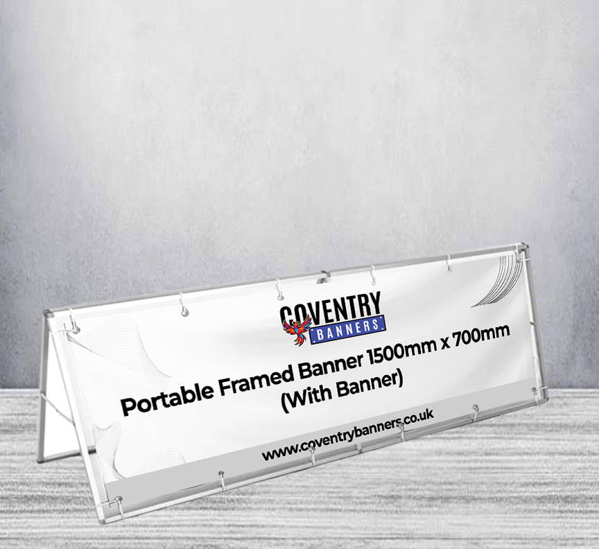 Portable Framed Banner 1500mm x 700mm (With Banner)