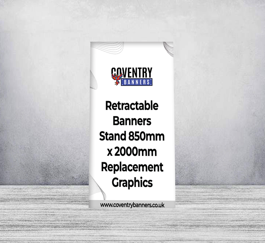 Retractable Banners Stand 850mm x 2000mm Replacement Graphics