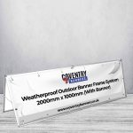 Weatherproof Outdoor Banner Frame System 2000mm x 1000mm (With Banner)